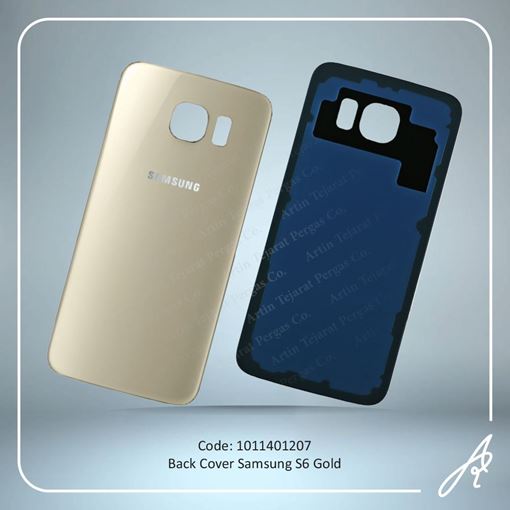 تصویر  BACK COVER S6 GOLD SAM