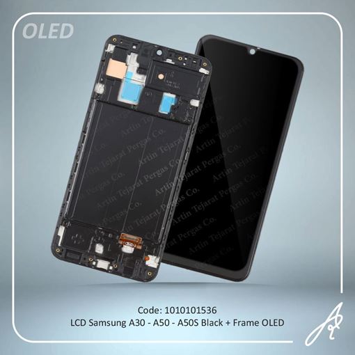 تصویر  LCD A30-A50-A50S OLED BLACK+FRAME SAM