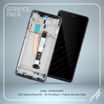 تصویر LCD POCO X3-X3 PRO+FRAME BLACK SERVICE PACK XIAO