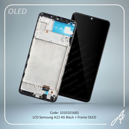 تصویر  LCD A22 4G OLED+FRAME BLACK SAM