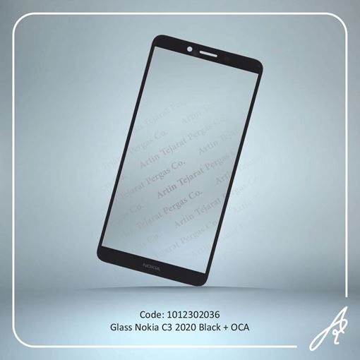 تصویر  GLASS NOKIA C3 2020+OCA BLACK