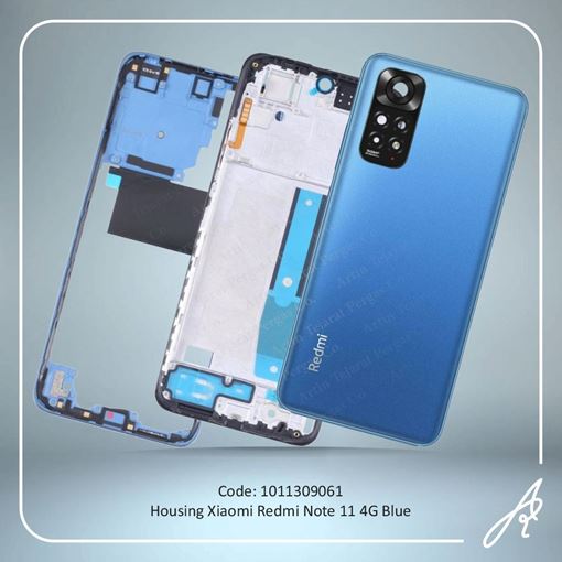 تصویر  HOUSING REDMI NOTE 11 4G BLUE XIAO
