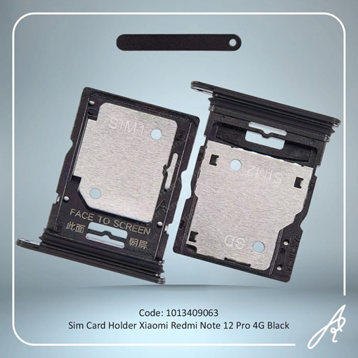 تصویر  SIM HOLDER REDMI NOTE 12 PRO 4G BLACK XIAO