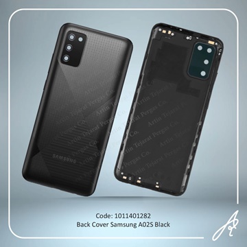 تصویر BACK COVER A02S BLACK SAM
