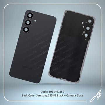 تصویر BACK COVER S25 FE BLACK WITH CAMERA GLASS SAM